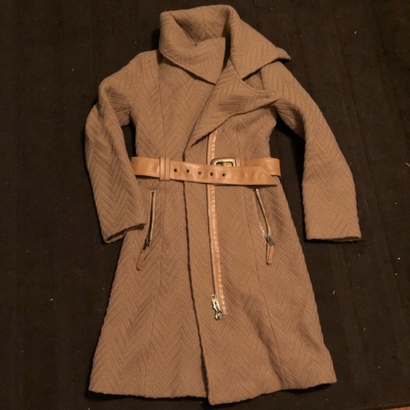 mackage belted long coat